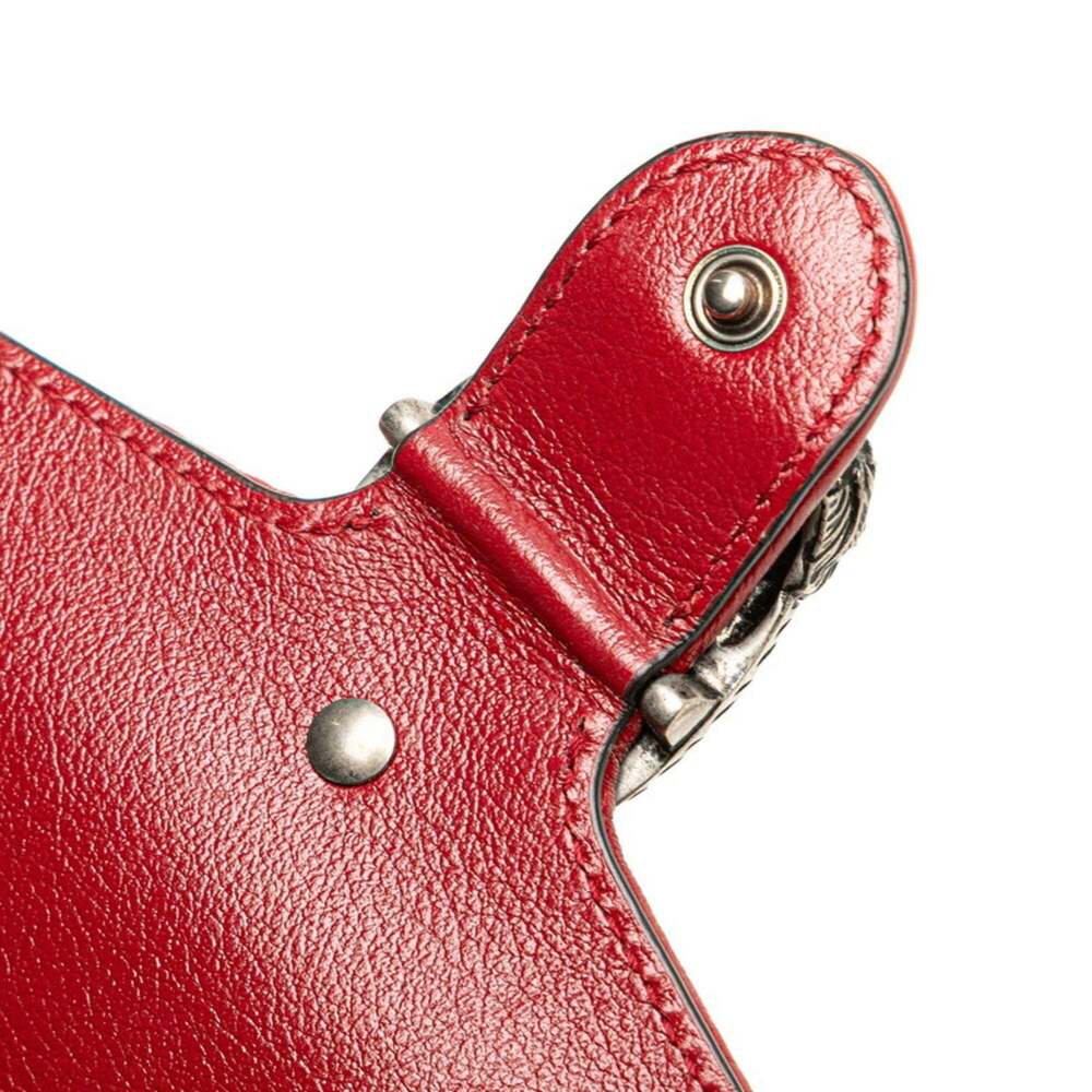 GUCCI Red Leather Shoulder Bag - Picture 5 of 9
